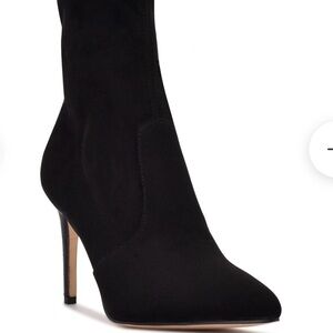 Blk Suede Boots and Beige Suede Boots